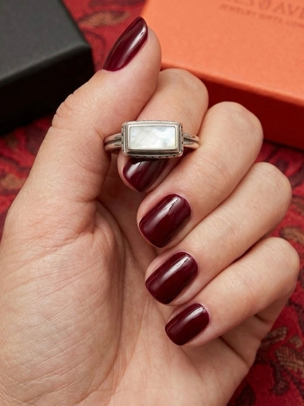Retired James Avery Palais Blanc Doublet  white gemstone ring